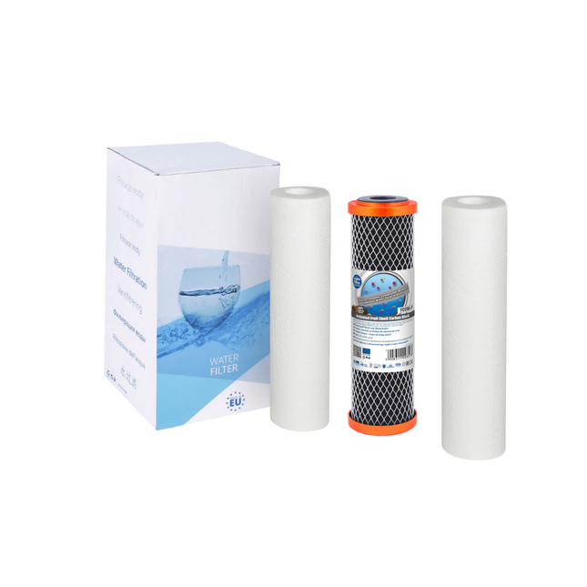 A set of 3 replaceable cartridges for FP2 series and RO systems