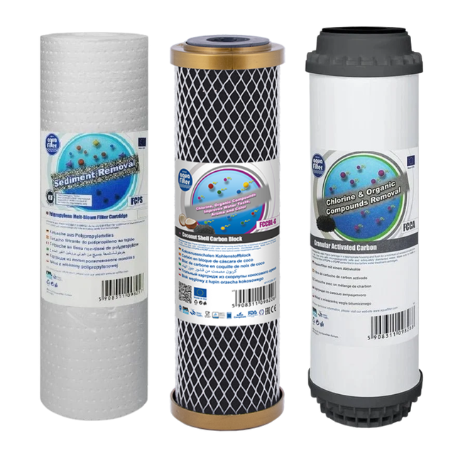 Aquafilter FCPS5 FCCBL-S FCCA replacement cartridges set