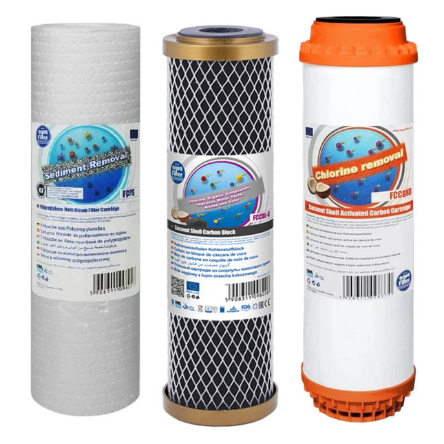 Aquafilter FCPS5 FCCBL-S FCCBHD replacement cartridges set