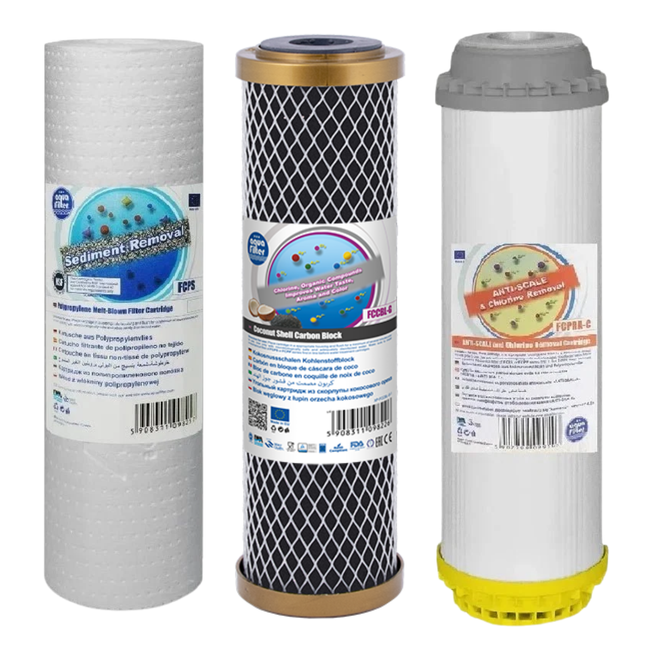 Aquafilter FCPS5 FCCBL-G FCPRA-C replacement cartridges set