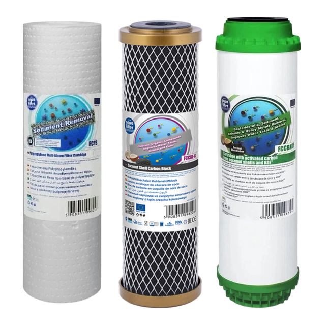 Aquafilter FCPS5 FCCBL-G FCCBKDF replacement cartridges set