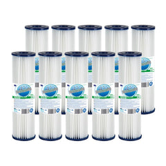 10pk Aquafilter FCCEL10 10 micron multi- use polyester fabric pleated sediment cartridge Sediment Cartridge Aquafilter
