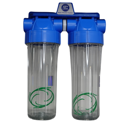 Aquafilter 10" two-stage in-line system water filter system Whole House System Aquafilter