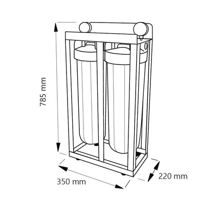 2 Stage 20" Big Blue Water purifier and dechlorinator filter kit Big Blue Whole House System Aquafilter