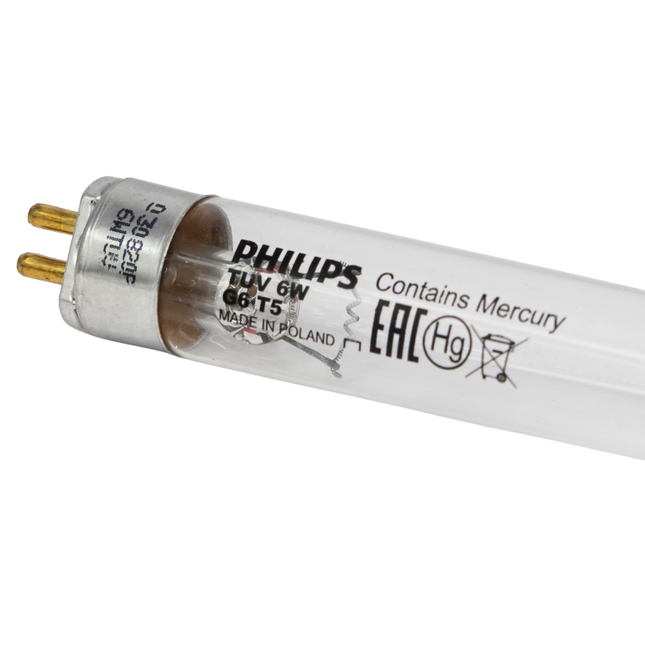 Philips G6T5 GERMICIDAL 9 inch 6W T5 UVC UV Lamp Philips