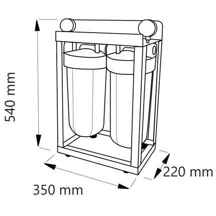 3 Stage Big Blue 10" Water purifier and iron reducing filter kit Big Blue Whole House System Aquafilter