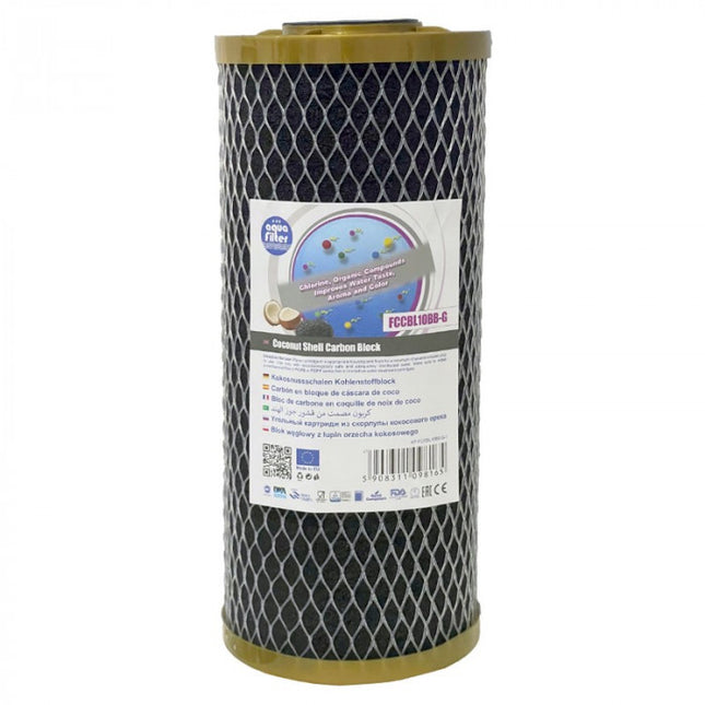 Aquafilter FCCBL10BB-G 10" Big Blue Gold series carbon block cartridge Carbon Cartridge Aquafilter   