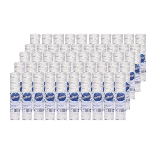50pk Aquafilter FCPP1 1 micron polypropylene yarn cartridges 10" Cartridge Filter Aquafilter