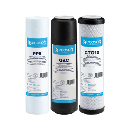 Ecosoft Advanced Set of replacement Filters (Stages 1-2-3) for Reverse Osmosis Systems Residential RO Filters Ecosoft   