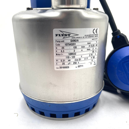 Flygt Submersible Electric Pump SXM2/A Flygt 0.25kW 135l/m Pond Pump Flygt