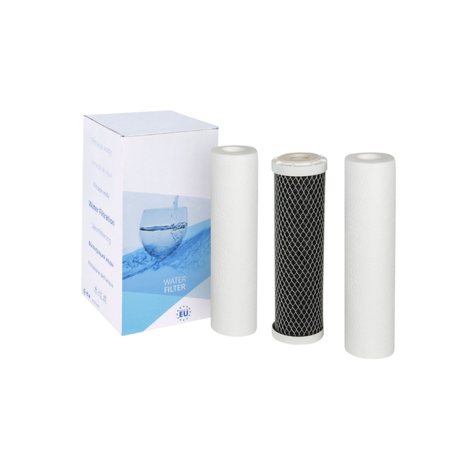 A set of 3 replaceable cartridges for FP2 series and RO systems Filter Set Aquafilter