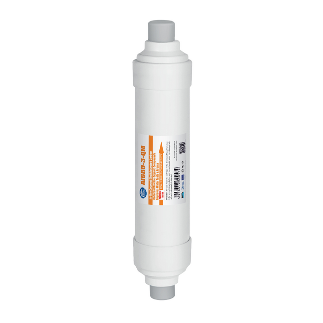 AICRO-3-QM water filter in-line cartridge 2,5” x 12” -2 x 1/4” QM Aquafilter Carbon Cartridge Aquafilter   