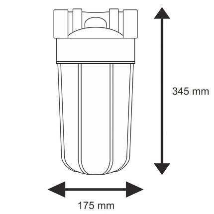 Aquafilter filter housing FH10B1-B-WB 1" BSP Big Blue