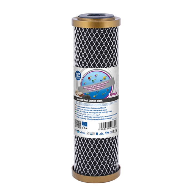 Aquafilter FCCBL-G 10" Gold series carbon block cartridge Carbon Cartridge Aquafilter   