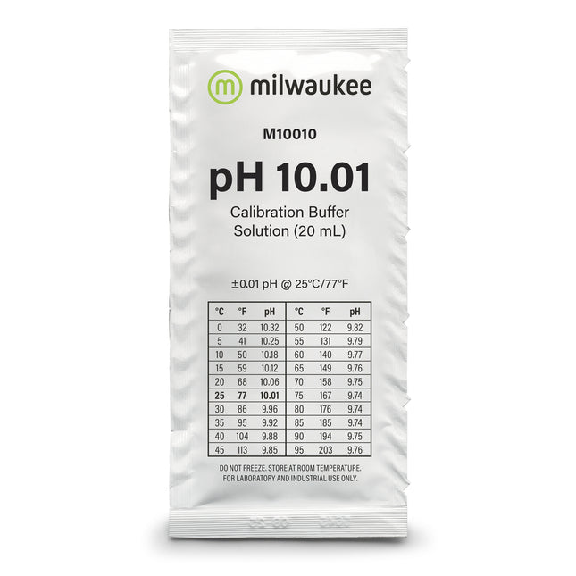 Milwaukee M10010B pH 10.01 Calibration Solution Sachet Sachet Milwaukee   