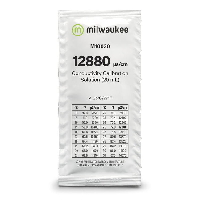 Milwaukee M10030B 12880 µS/cm Conductivity Calibration Solution Sachet Sachet Milwaukee   