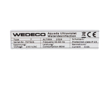 Aquada Replacement Control Box Aquada 7 Altima UK76760650 UV Control Box Wedeco