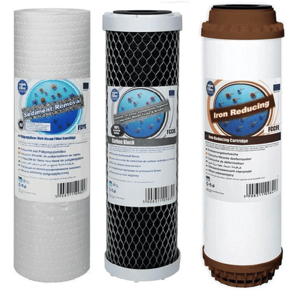 Aquafilter 10" 3 Stage HMA Heavy Metal Reduction Water Filter Iron Reducing - GroAqua