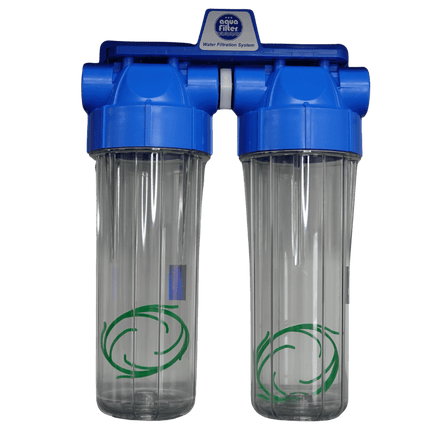 Aquafilter 10" two-stage in-line system wateaAquafilter filter housing FHPRCL12-B-TWIN 1/2" BSP filter system (Copy) Whole House System Aquafilter
