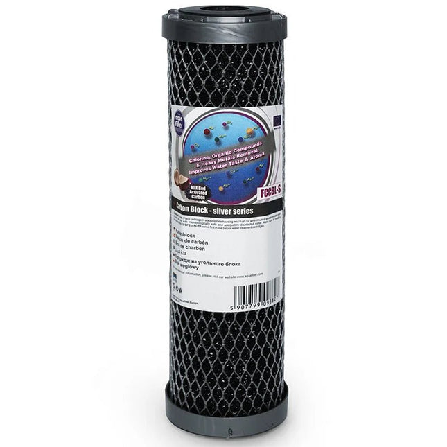 Aquafilter FCCBL - S 10" Silver series carbon block cartridge - GroAqua
