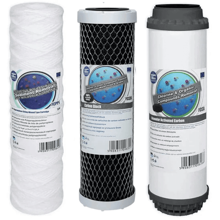 Aquafilter FCPP5 FCCBL FCCA replacement cartridges set - GroAqua