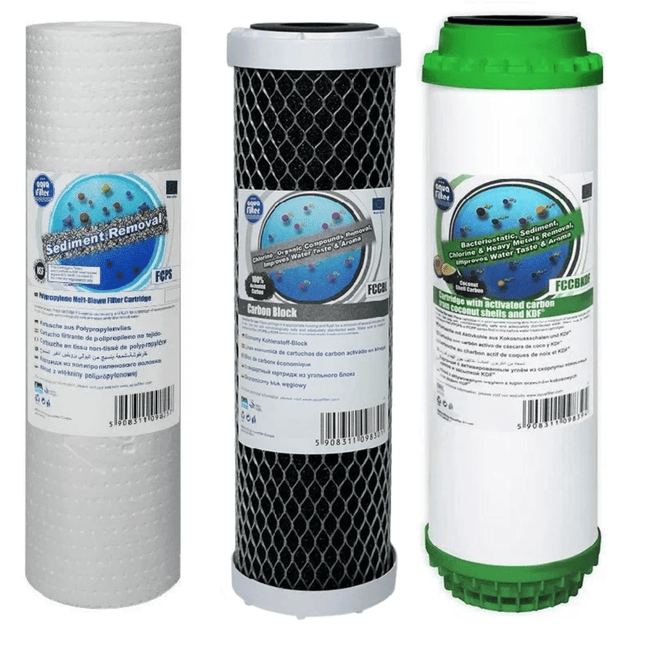 Aquafilter FCPP5 FCCBL FCCBKDF replacement cartridges set - GroAqua