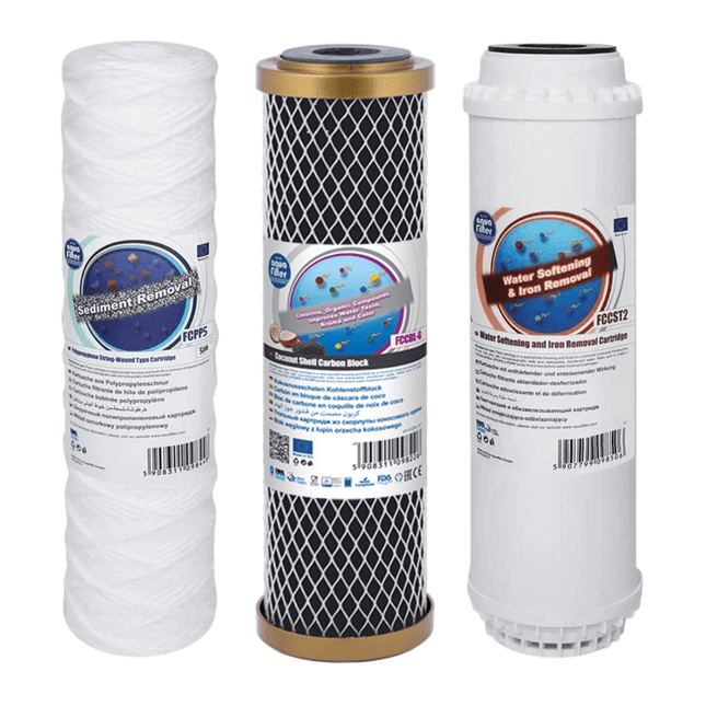 Aquafilter FCPP5 FCCBL-G FCCST2 replacement cartridges set - GroAqua
