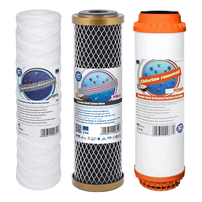 Aquafilter FCPP5 FCCBL-S FCCBHD replacement cartridges set - GroAqua