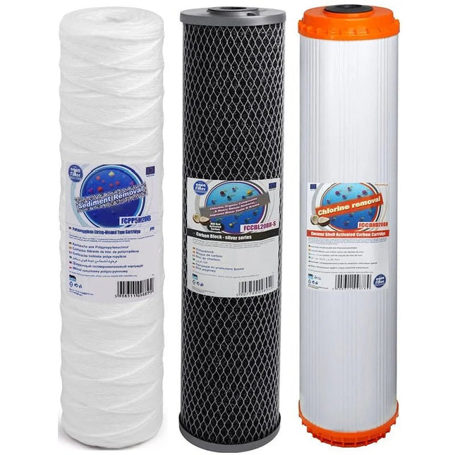 Aquafilter FCPP5M20B FCCBL20BB - S FCCBHD20BB Big Blue 20" replacement cartridges set - GroAqua