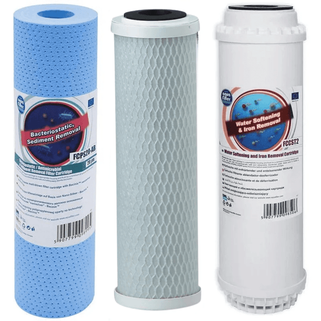 Aquafilter FCPS5 - AB FCCBL - S FCCST2 replacement cartridges set - GroAqua