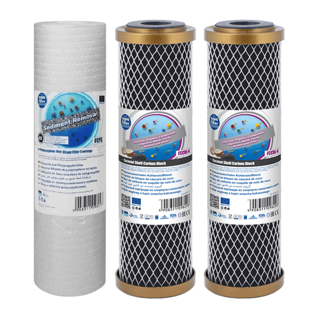 Aquafilter FCPS5 and 2 x FCCBL-G replacement cartridges set - GroAqua