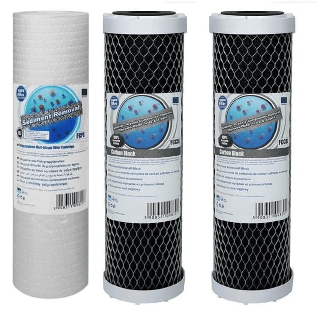 Aquafilter FCPS5 and 2 x FCCBL replacement cartridges set - GroAqua