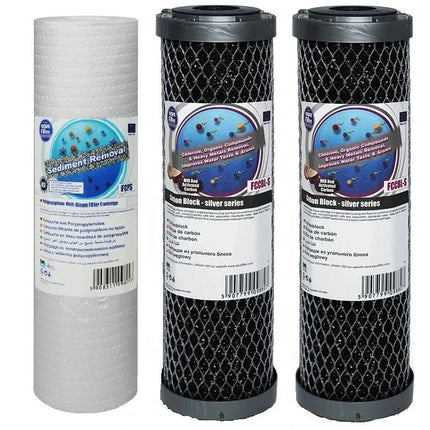 Aquafilter FCPS5 and 2 x FCCBL - S replacement cartridges set - GroAqua