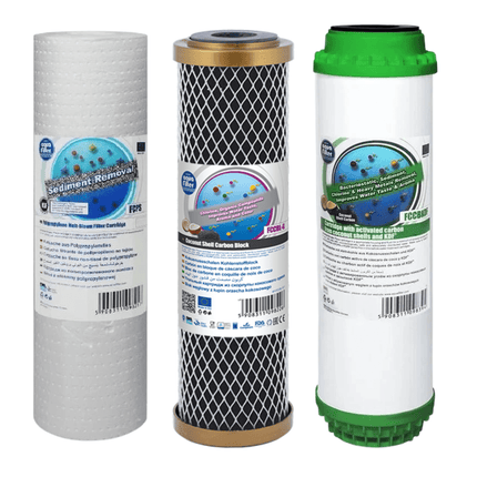 Aquafilter FCPS5 FCCBL-G FCCBKDF replacement cartridges set - GroAqua