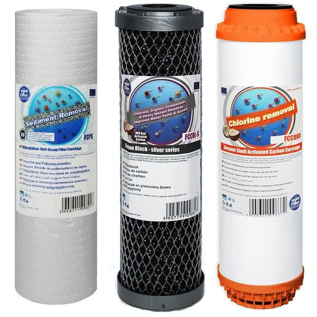 Aquafilter FCPS5 FCCBL - S FCCBHD replacement cartridges set - GroAqua