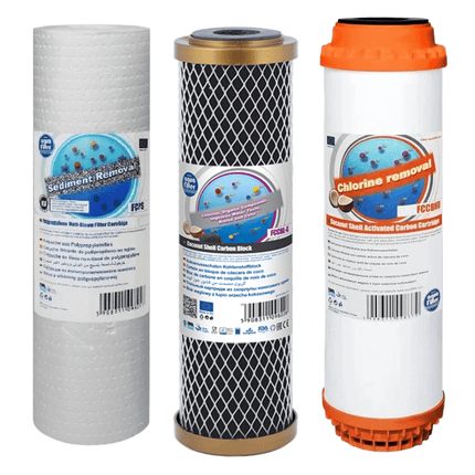 Aquafilter FCPS5 FCCBL-S FCCBHD replacement cartridges set - GroAqua