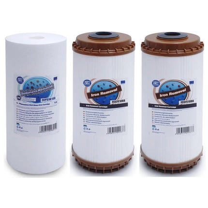 Aquafilter FCPS5M10B 2 x FCCFE10BB Big Blue 10" replacement cartridges set Filter Set Aquafilter
