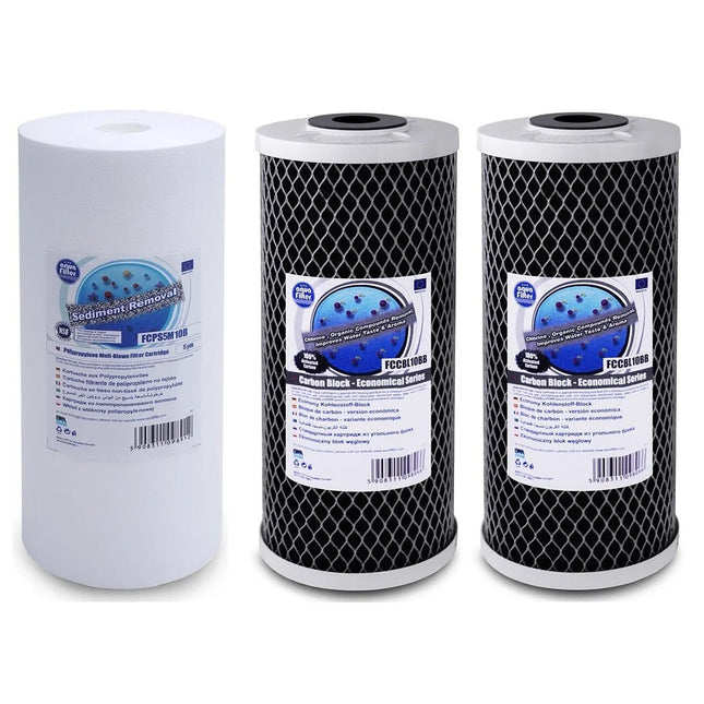Aquafilter FCPS5M10B 2x FCCBL10BB Big Blue 10" replacement cartridges set - GroAqua