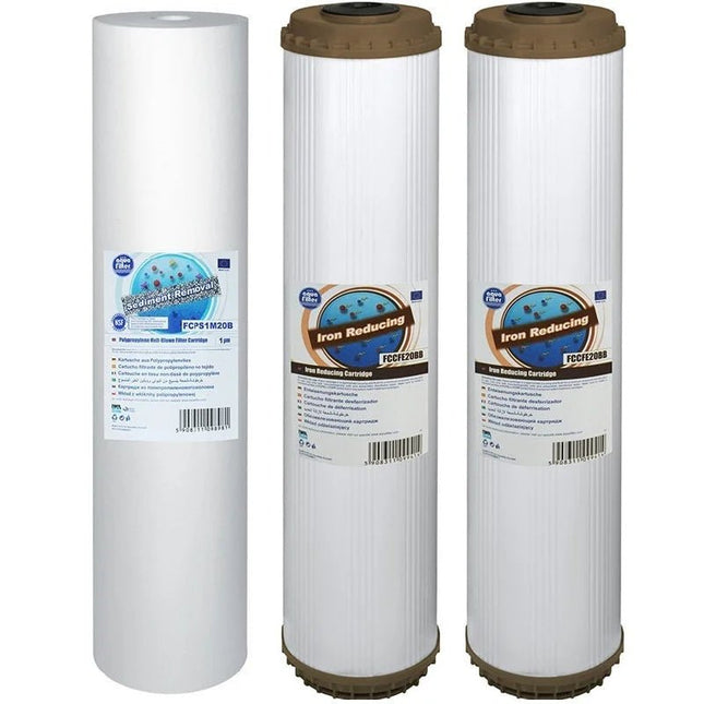 Aquafilter FCPS5M20B 2x FCCFE20B Big Blue 20" replacement cartridges set Filter Set Aquafilter