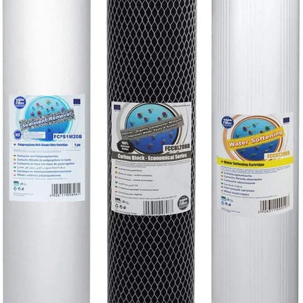 Aquafilter FCPS5M20B FCCBL20BB FCCST20B Big Blue 20" Replacement cartridges Set - GroAqua