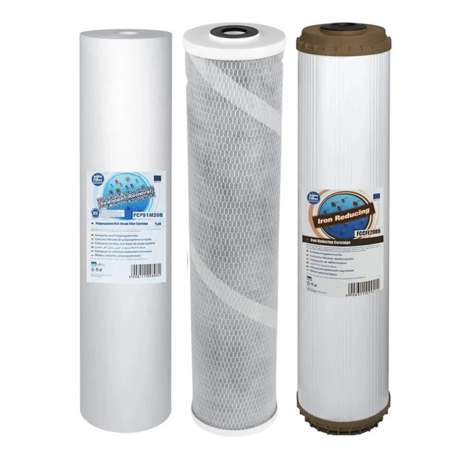 Aquafilter FCPS5M20B FCCBL20BB-G FCCFE20B Big Blue 20" replacement cartridges set - GroAqua
