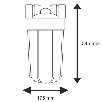 Aquafilter filter housing FH10B1 - B - WB 1" BSP Big Blue - GroAqua