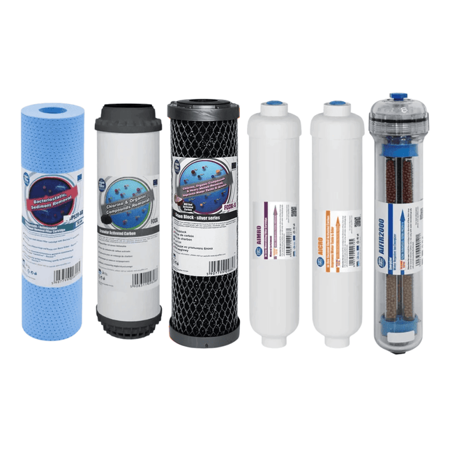 Aquafilter Replacement Filters for 7 Stage Reverse Osmosis 12 Months Service - GroAqua