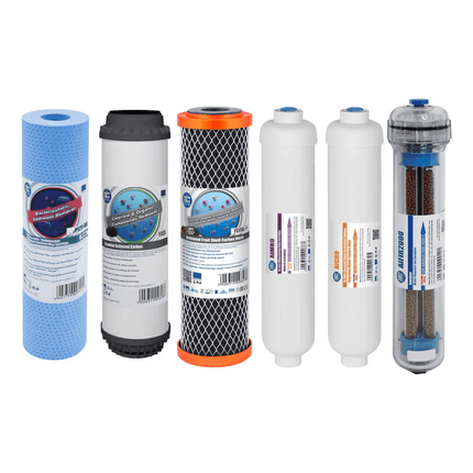 Aquafilter Replacement Filters for 7 Stage Reverse Osmosis 12 Months Service - GroAqua