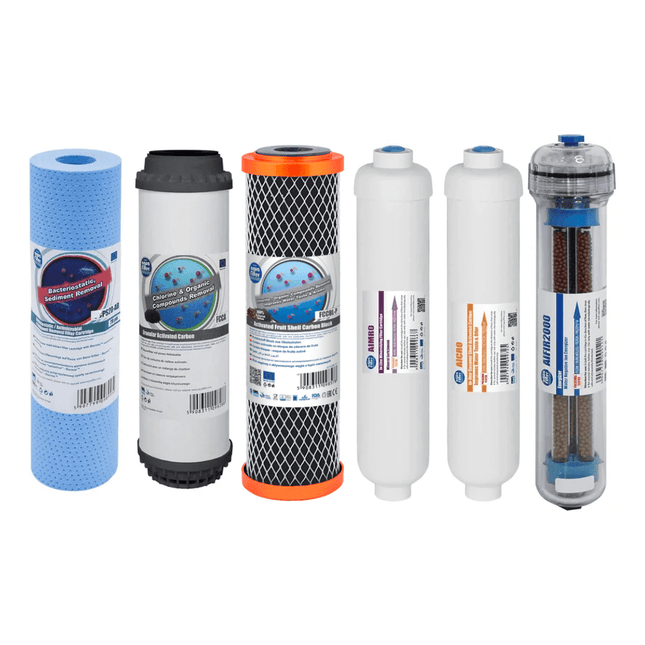 Aquafilter Replacement Filters for 7 Stage Reverse Osmosis 12 Months Service - GroAqua