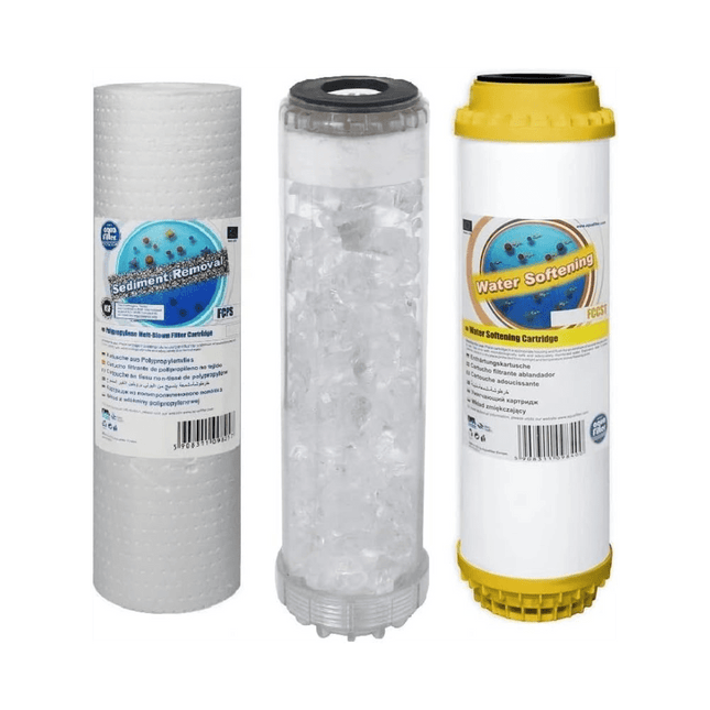 Aquafilter Set of 3 Replacement Filters Purifier Anti-Scale and Softening 10" Filter Set Aquafilter