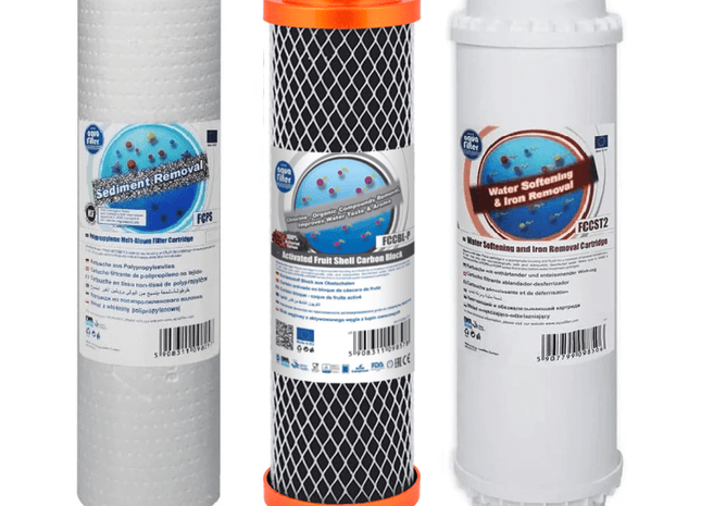 Aquafilter Set of 3 Replacement Filters Whole House Water Purifier Softener 10" - GroAqua