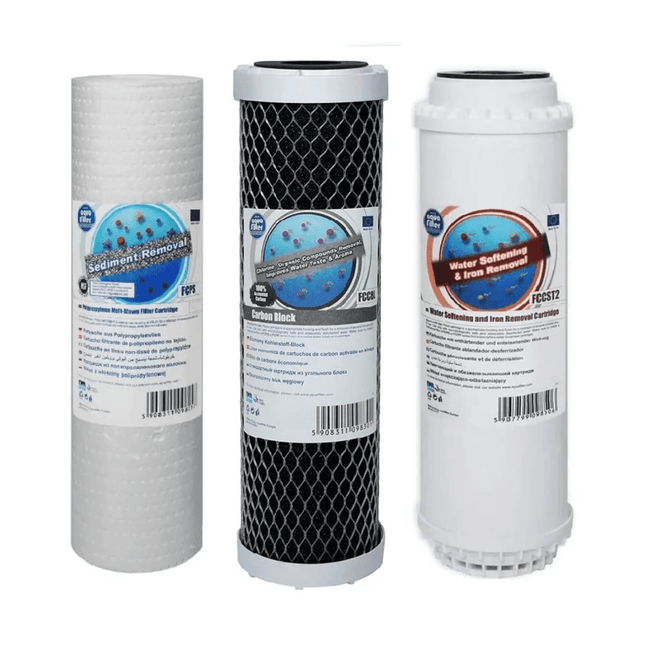 Aquafilter Set of 3 Replacement Filters Whole House Water Purifier Softener 10" - GroAqua