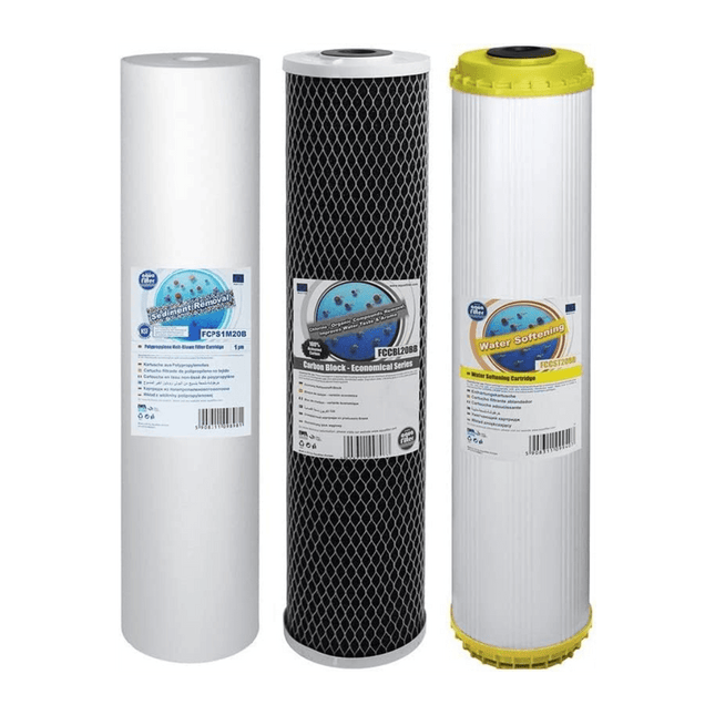 Aquafilter Set of 3 Replacement Filters Whole House Water Purifier Softener 20" Big Blue - GroAqua