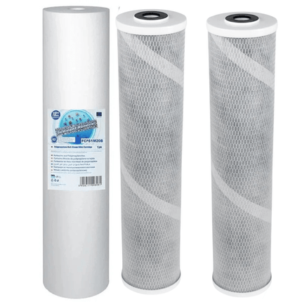Chlorine Taste and Odour Big Blue 20" replacement cartridges set - GroAqua